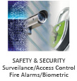 Safety& Security Surveilance/Access Control Fire Alarm/Biometric